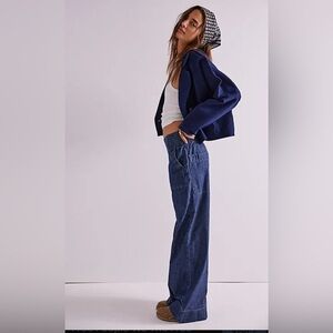 NWT Free Breezy Denim Pull-On Jeans in Indigo